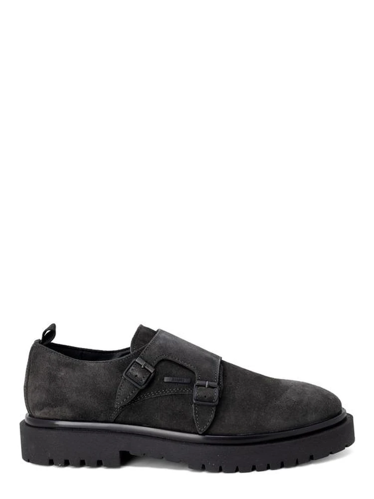 Black Leather Flat Boots