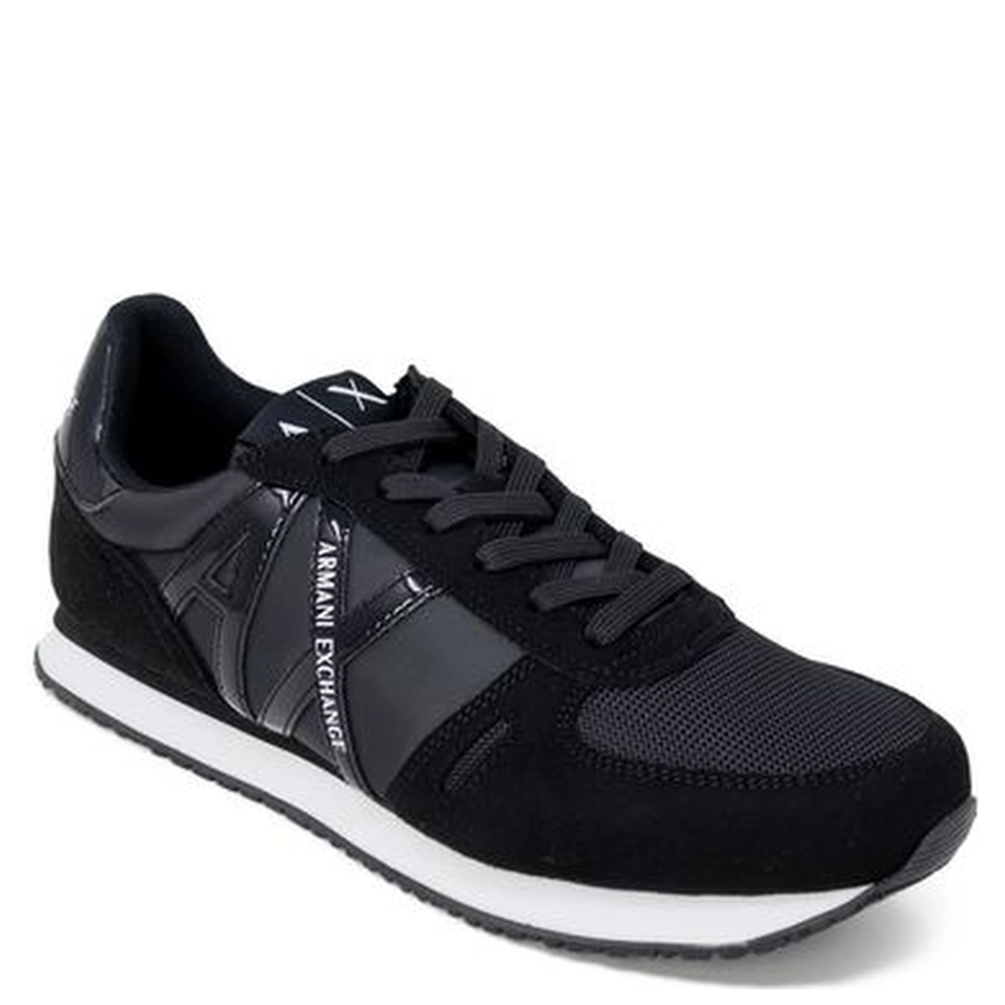 Embossed-logo Panelled Sneakers In Black