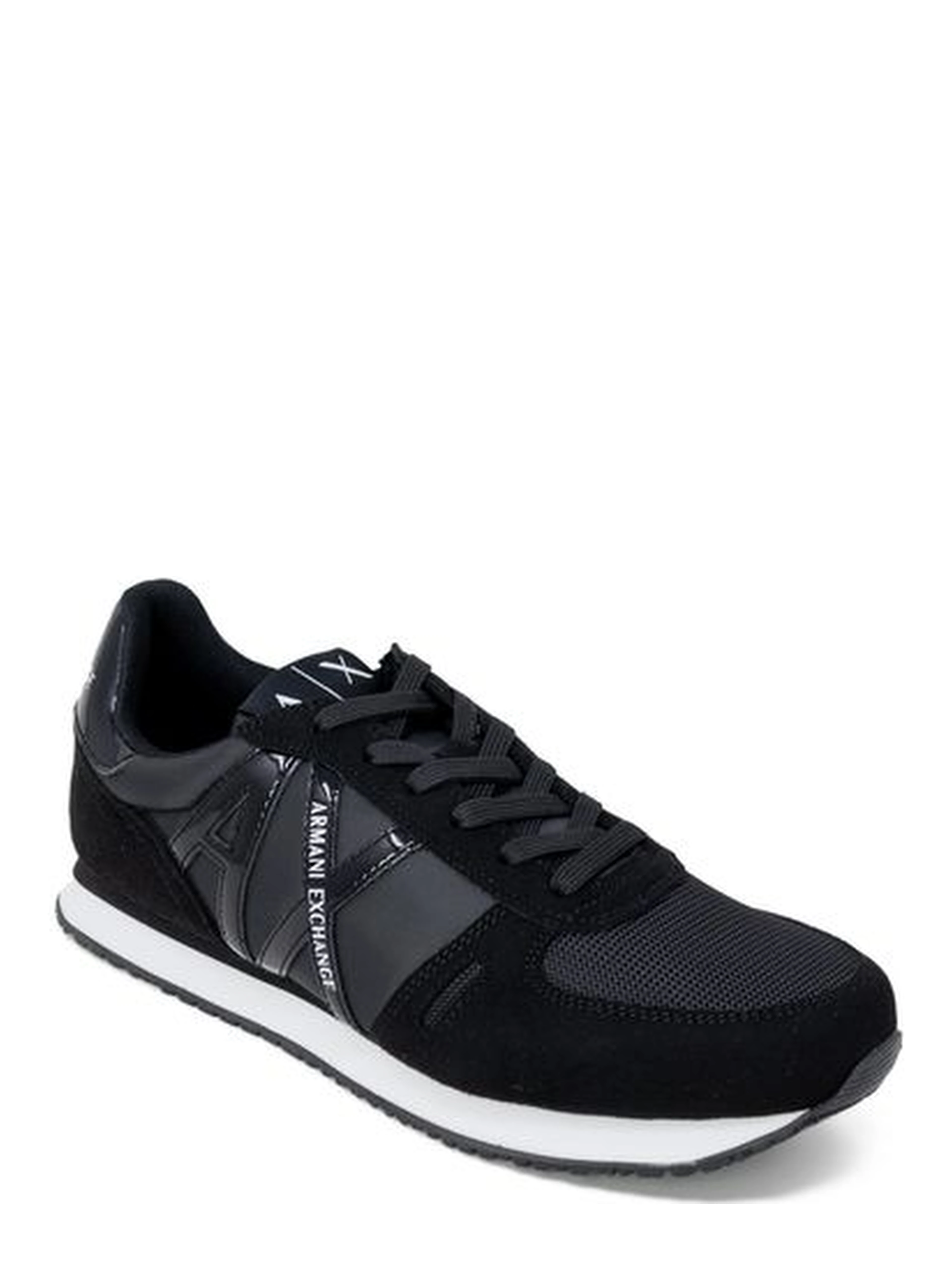 Embossed-logo Panelled Sneakers In Black
