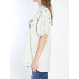 Distressed cotton shirt