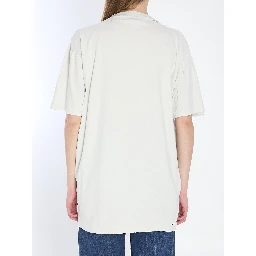 Distressed cotton shirt