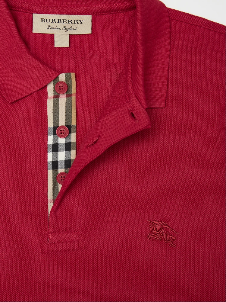 Red Cotton Collared Polo Shirt alternative