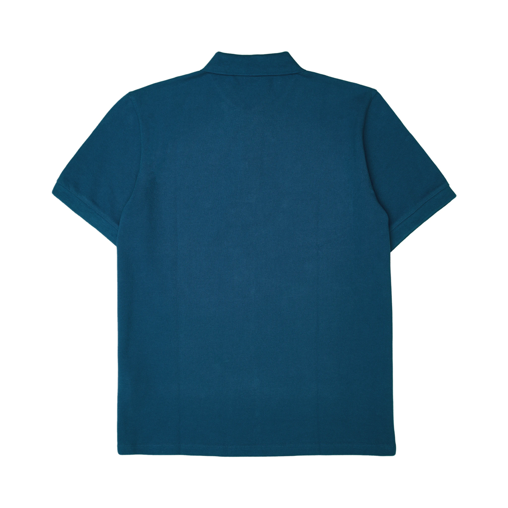 Deep Teal Blue Cotton Collared Polo Shirt