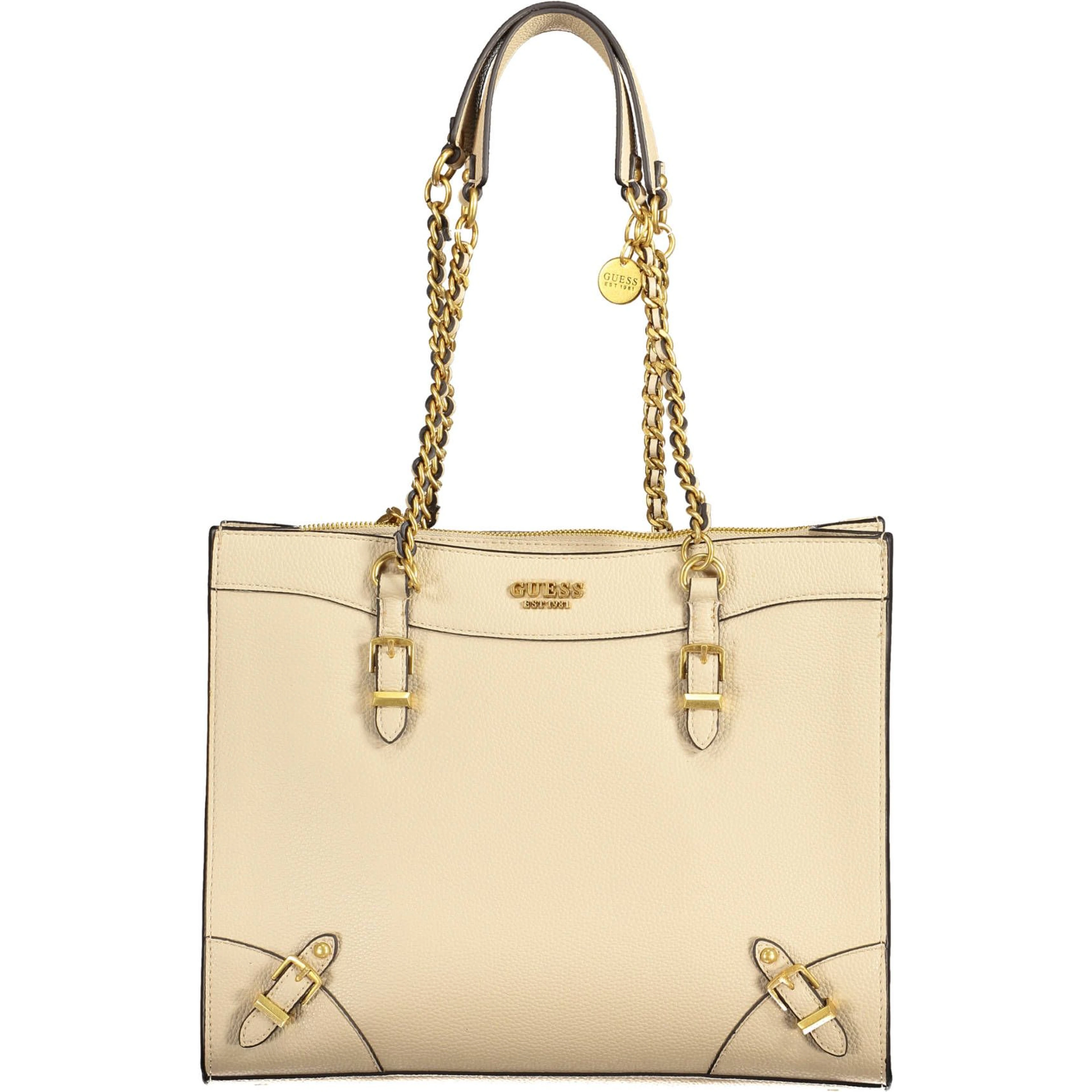 Beige Polyethylene Handbag