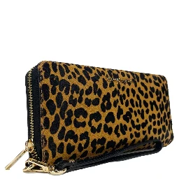 Jet Set Animal Print Continental Wristlet Wallet