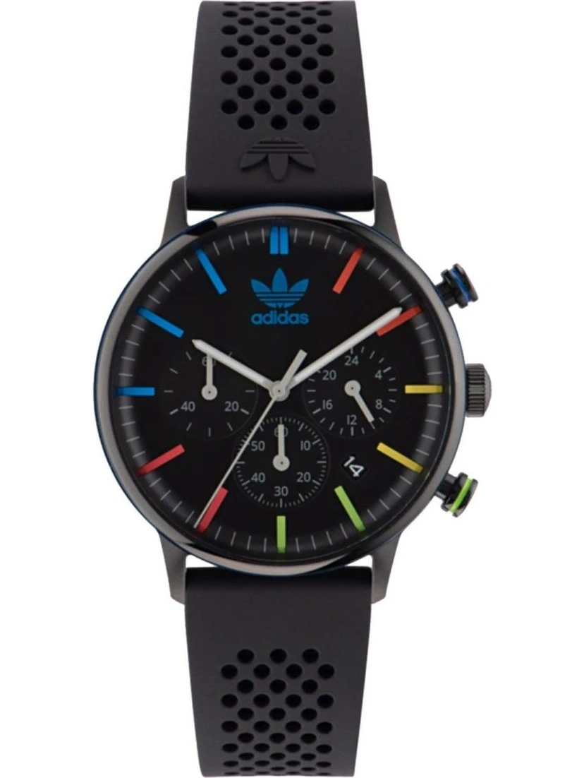 ساعة رياضية سوداء صناعية