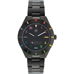 ساعة يد رسمية من الفولاذ المقاوم للصدأ الأسود