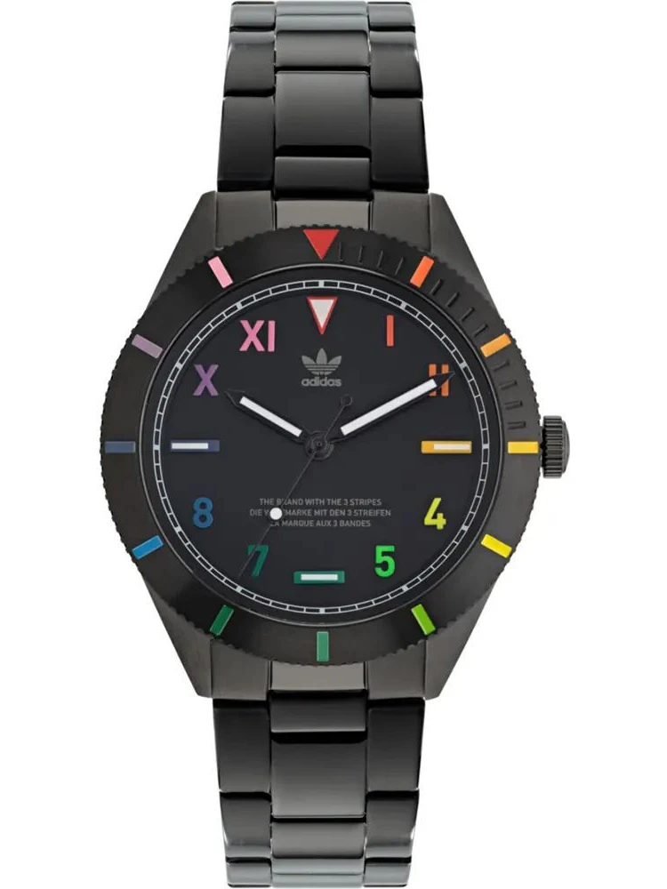 ساعة يد رسمية من الفولاذ المقاوم للصدأ الأسود