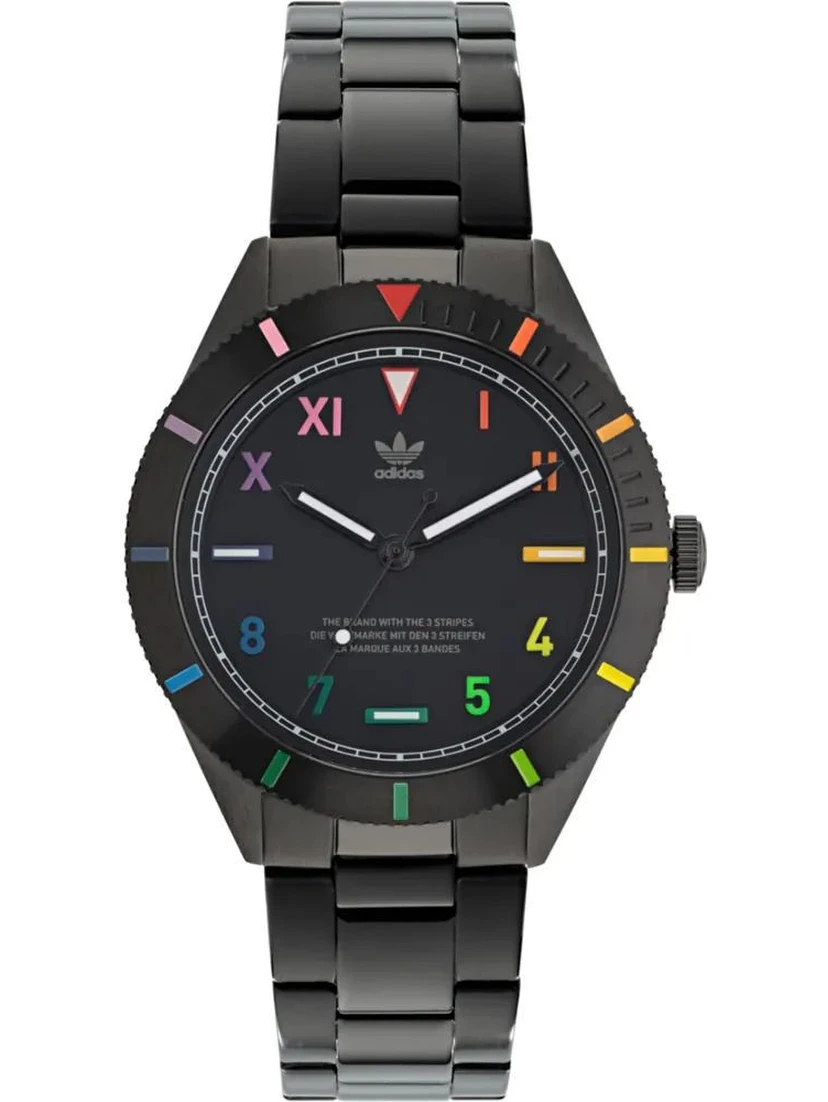 ساعة يد رسمية من الفولاذ المقاوم للصدأ الأسود