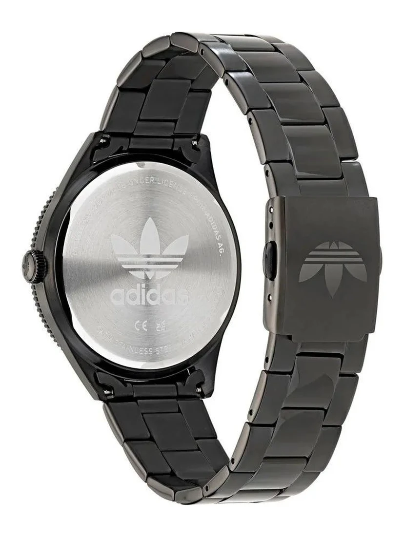 ساعة يد رسمية من الفولاذ المقاوم للصدأ الأسود