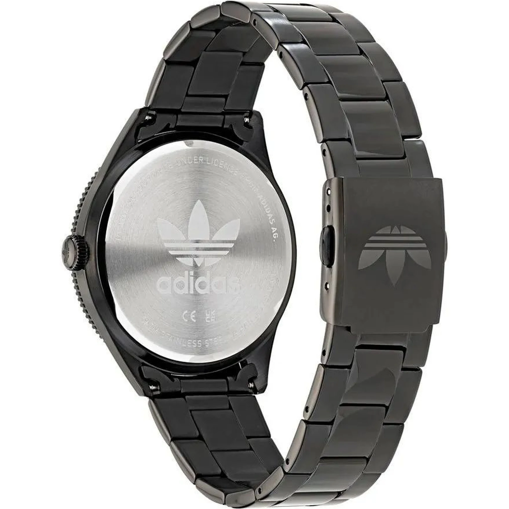 ساعة يد رسمية من الفولاذ المقاوم للصدأ الأسود