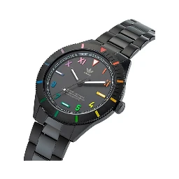 ساعة يد رسمية من الفولاذ المقاوم للصدأ الأسود