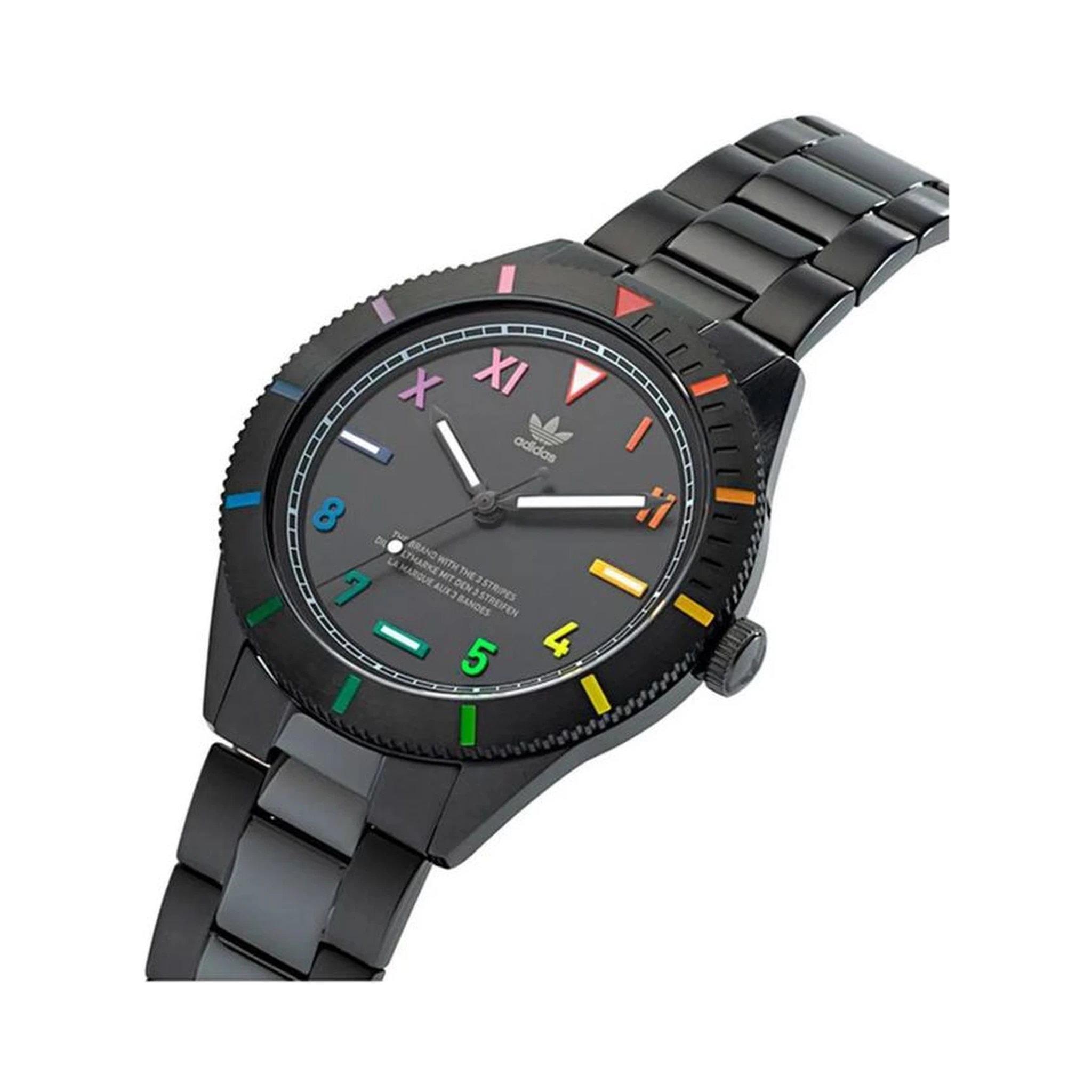 ساعة يد رسمية من الفولاذ المقاوم للصدأ الأسود