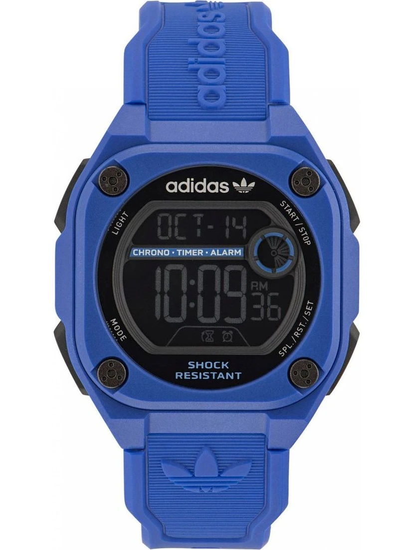 ساعة رقمية زرقاء اصطناعية