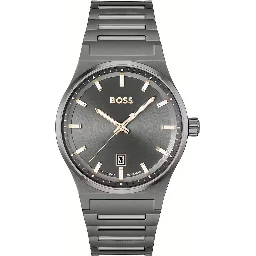 Gray Stainless Steel Dress Watch
