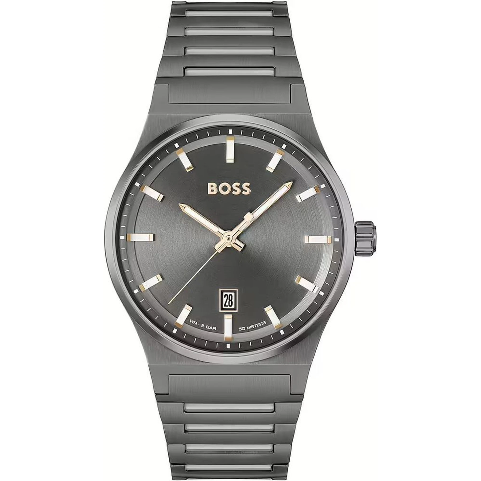 Gray Stainless Steel Dress Watch