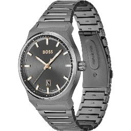 Gray Stainless Steel Dress Watch