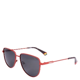 Orange Stainless Steel Sunglasses