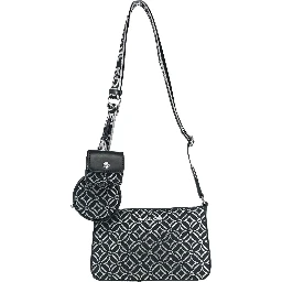 Crossbody Tech Attachment Bag Purse Black
