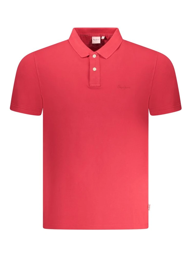 Red Cotton Polo Shirt
