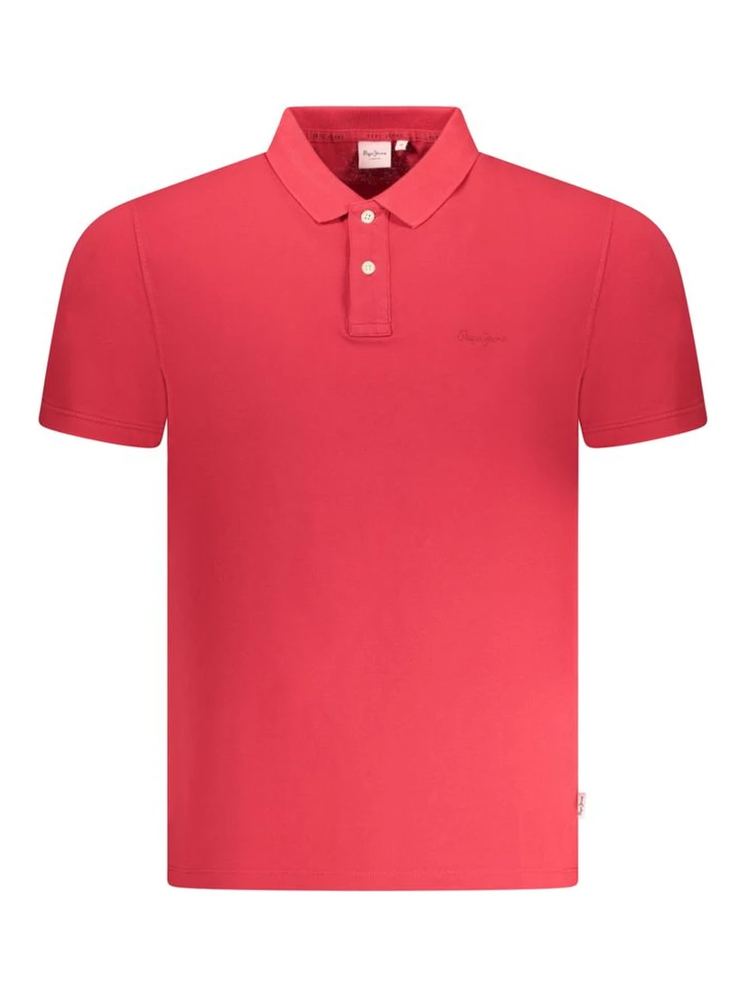 Red Cotton Polo Shirt