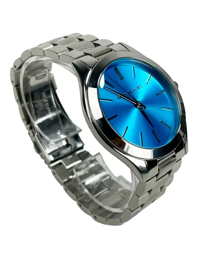 Slim Runway Stainless Steel Watch Blue Silver MK3292 NO BOX