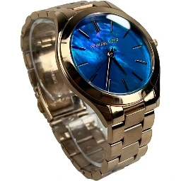 Slim Runway Stainless Steel Watch MK3494 Ocean Blue Gold NO BOX