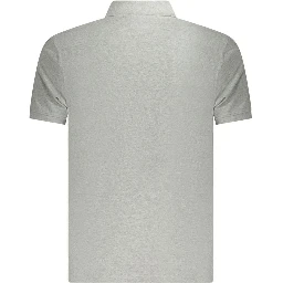 Gray Cotton Polo Shirt