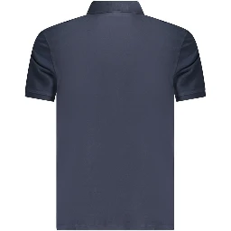 Blue Cotton Polo Shirt