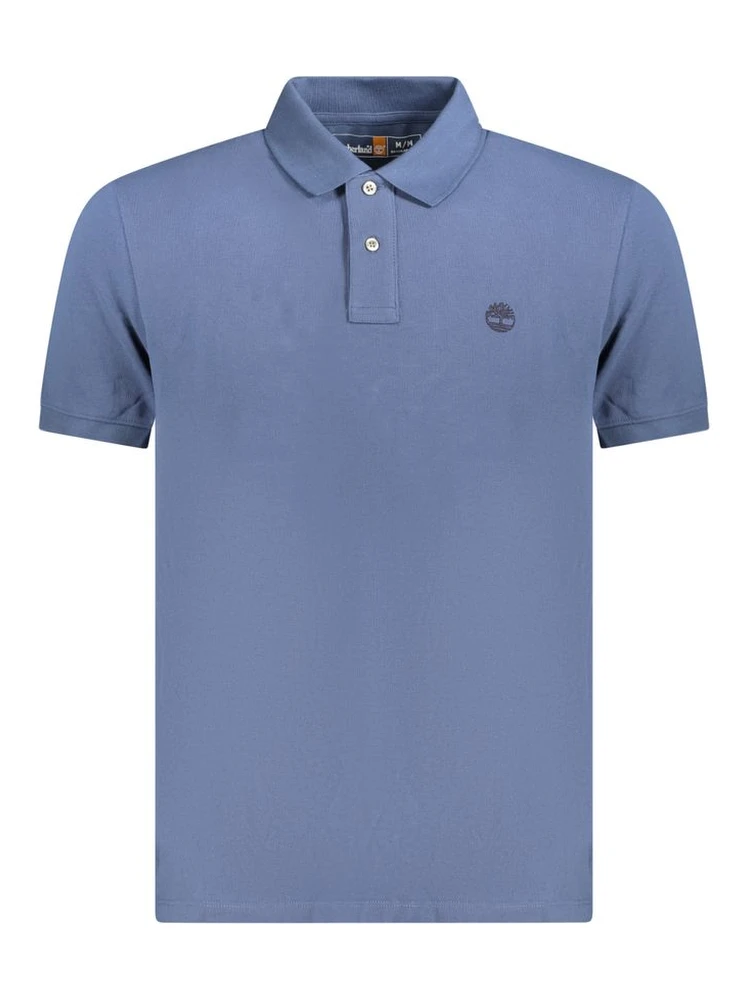 Blue Cotton Polo Shirt