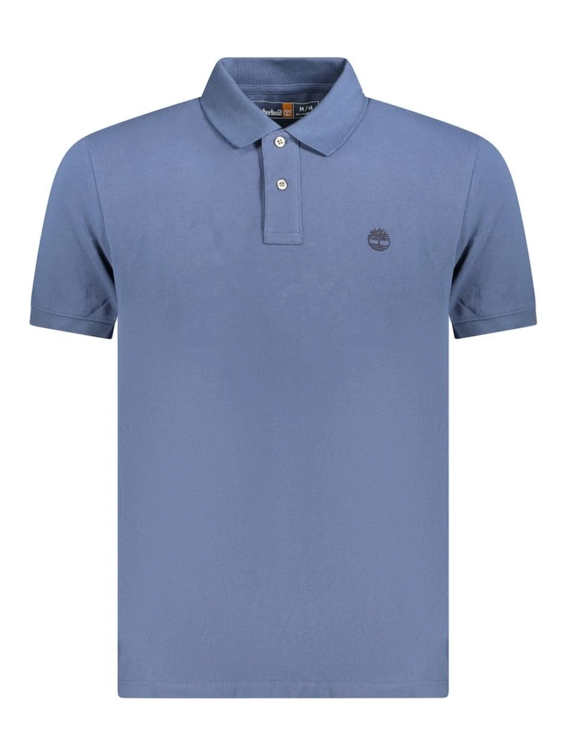 Blue Cotton Polo Shirt