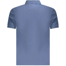 Blue Cotton Polo Shirt