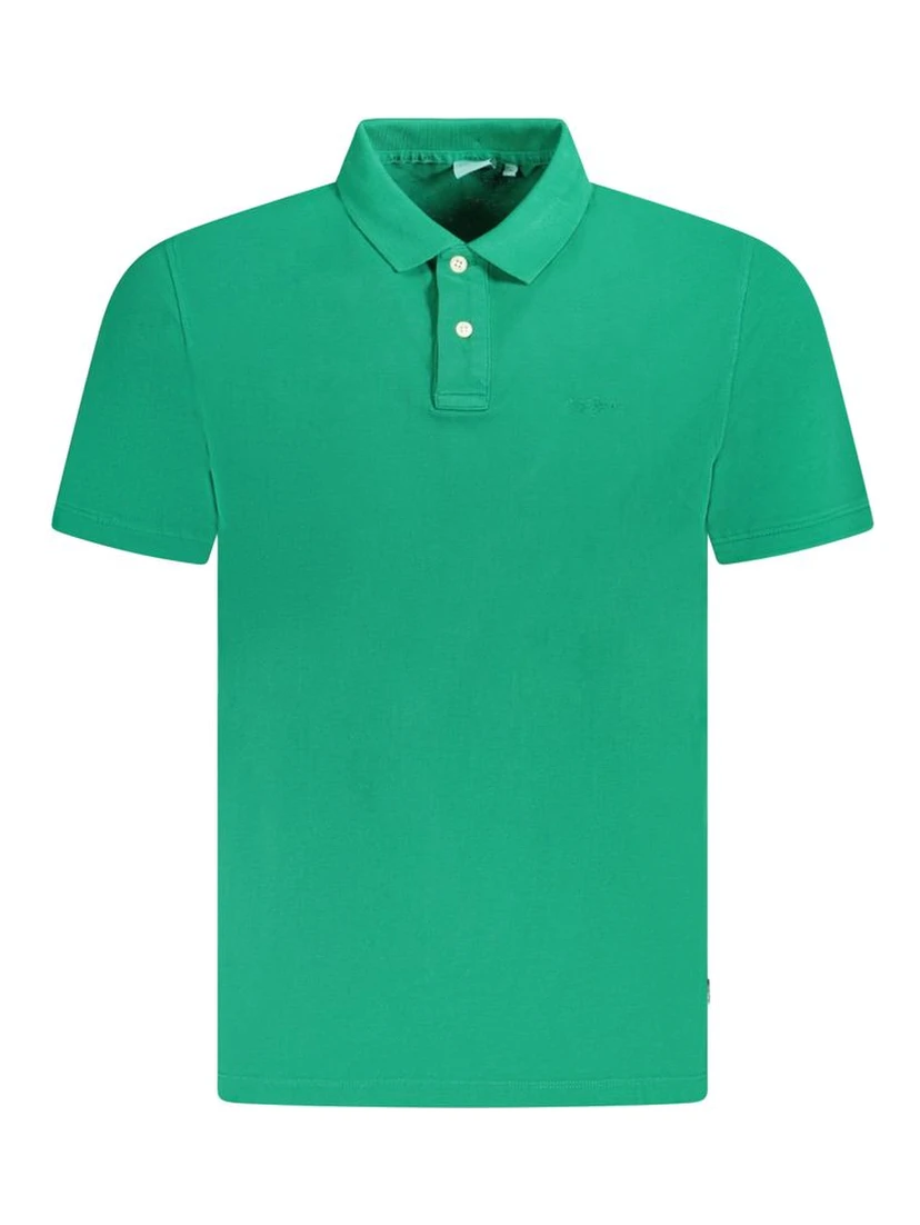 Green Cotton Polo Shirt