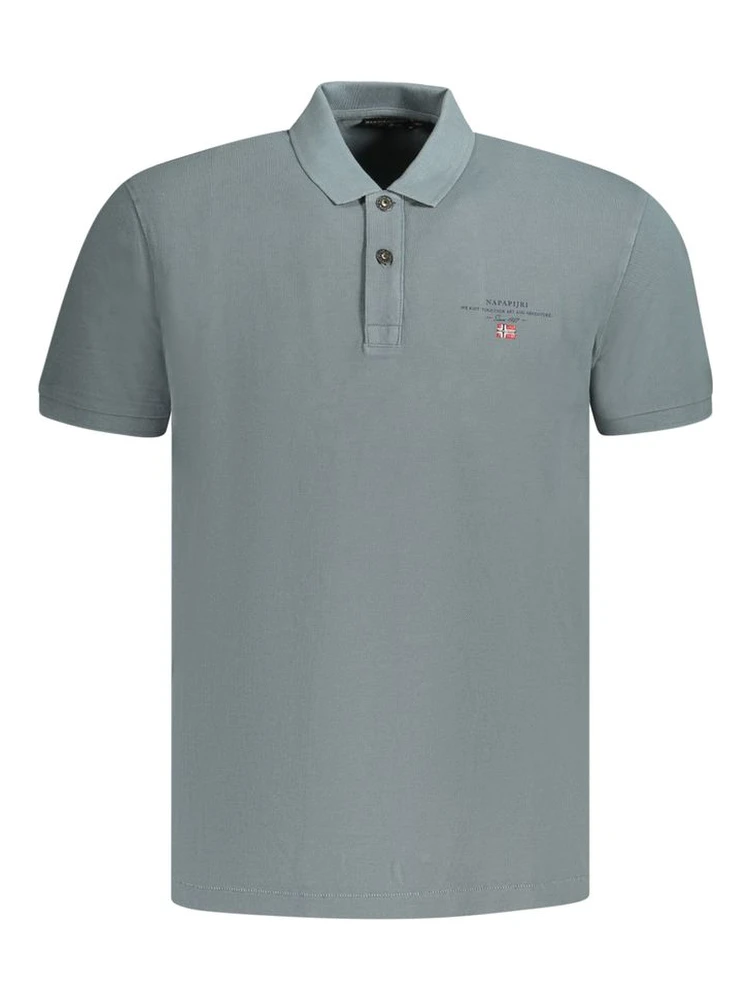 Gray Cotton Polo Shirt