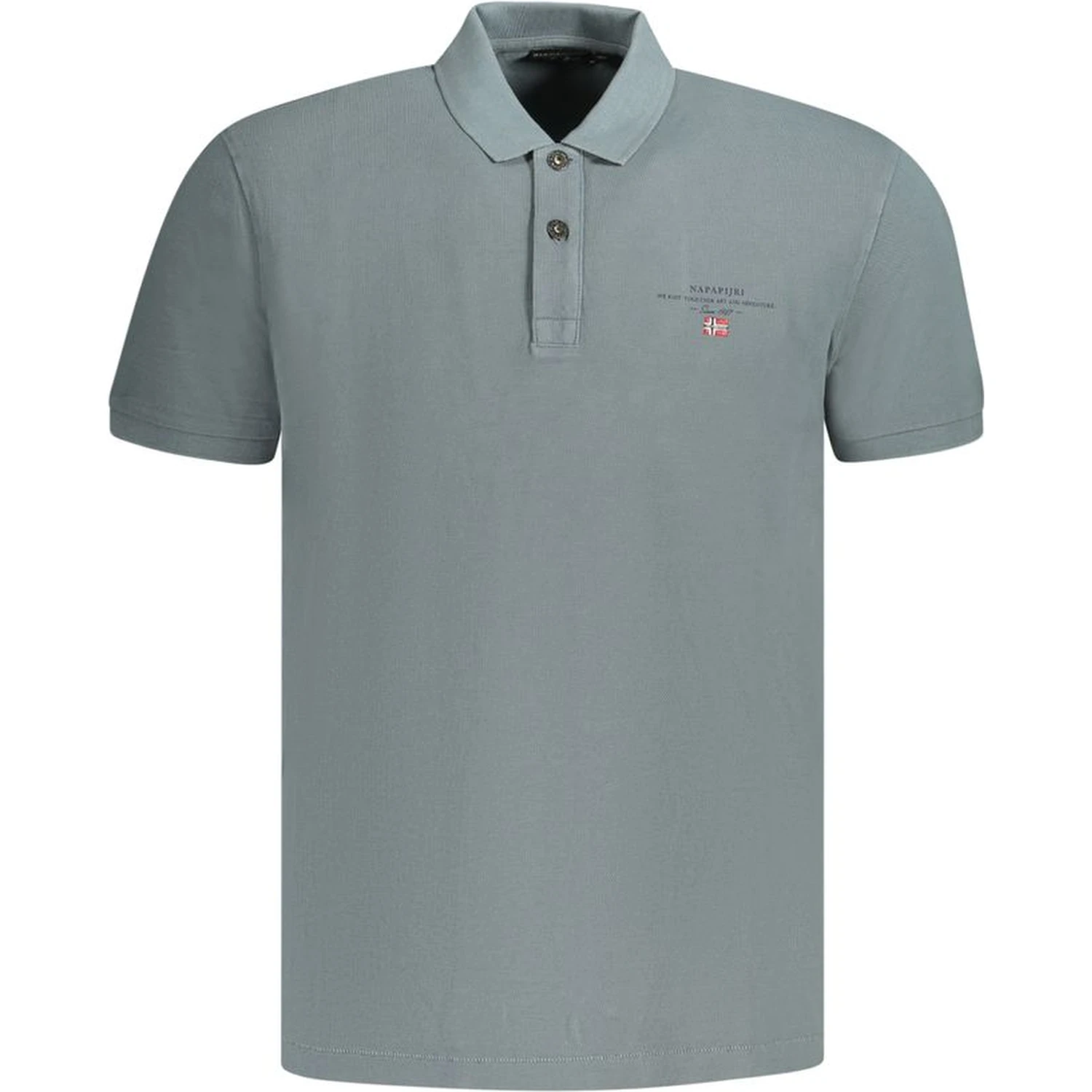 Gray Cotton Polo Shirt