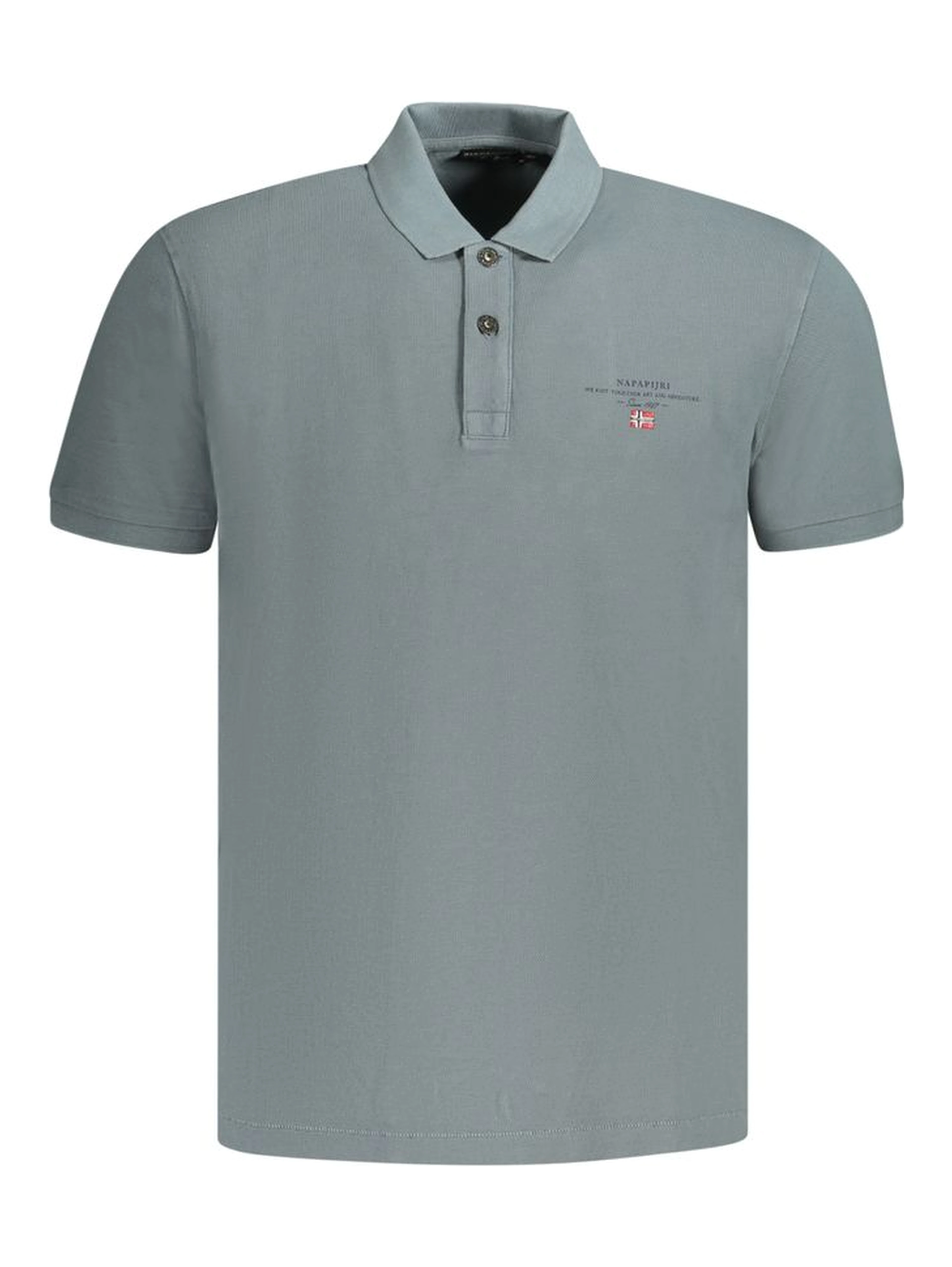 Gray Cotton Polo Shirt