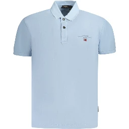 Blue Cotton Polo Shirt