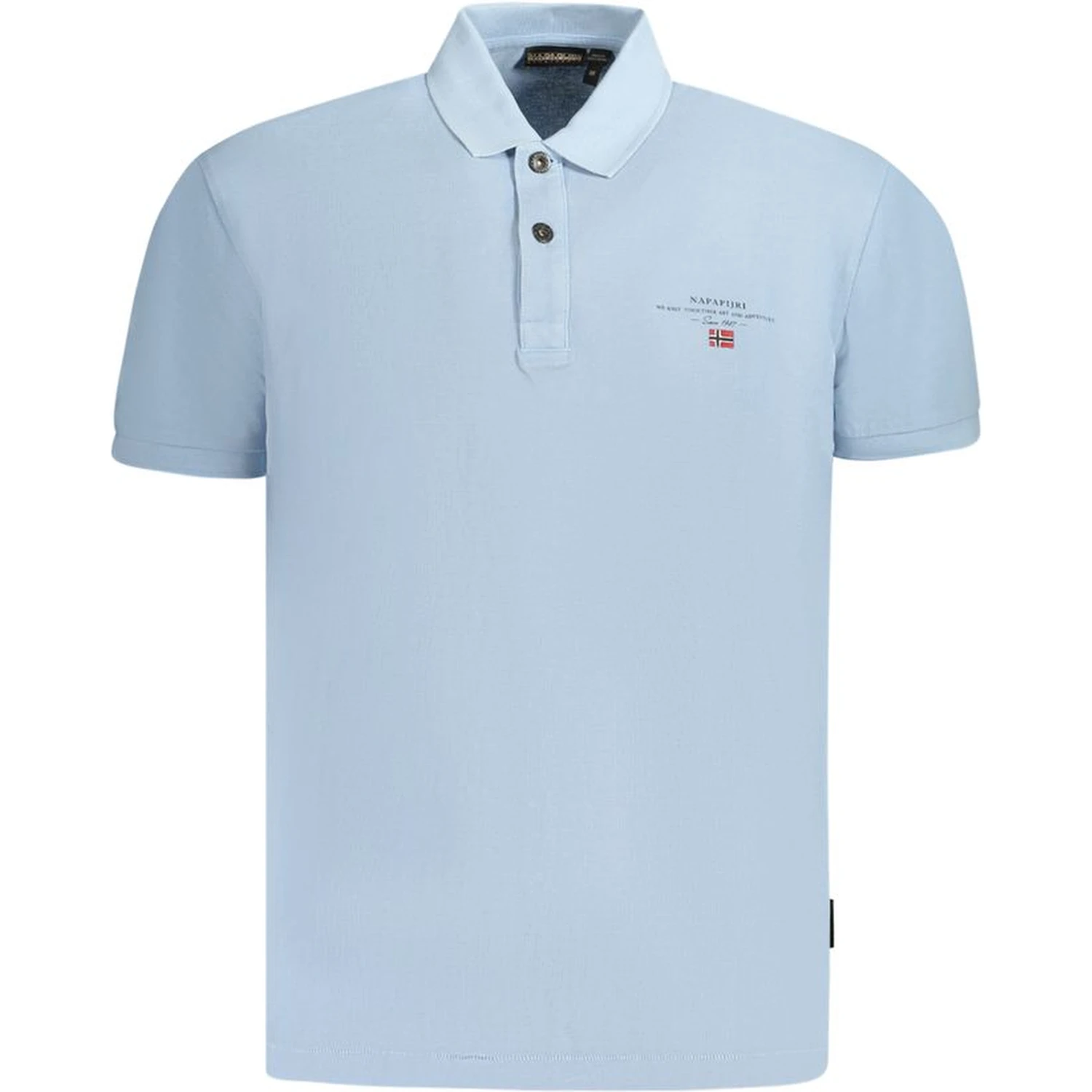 Blue Cotton Polo Shirt