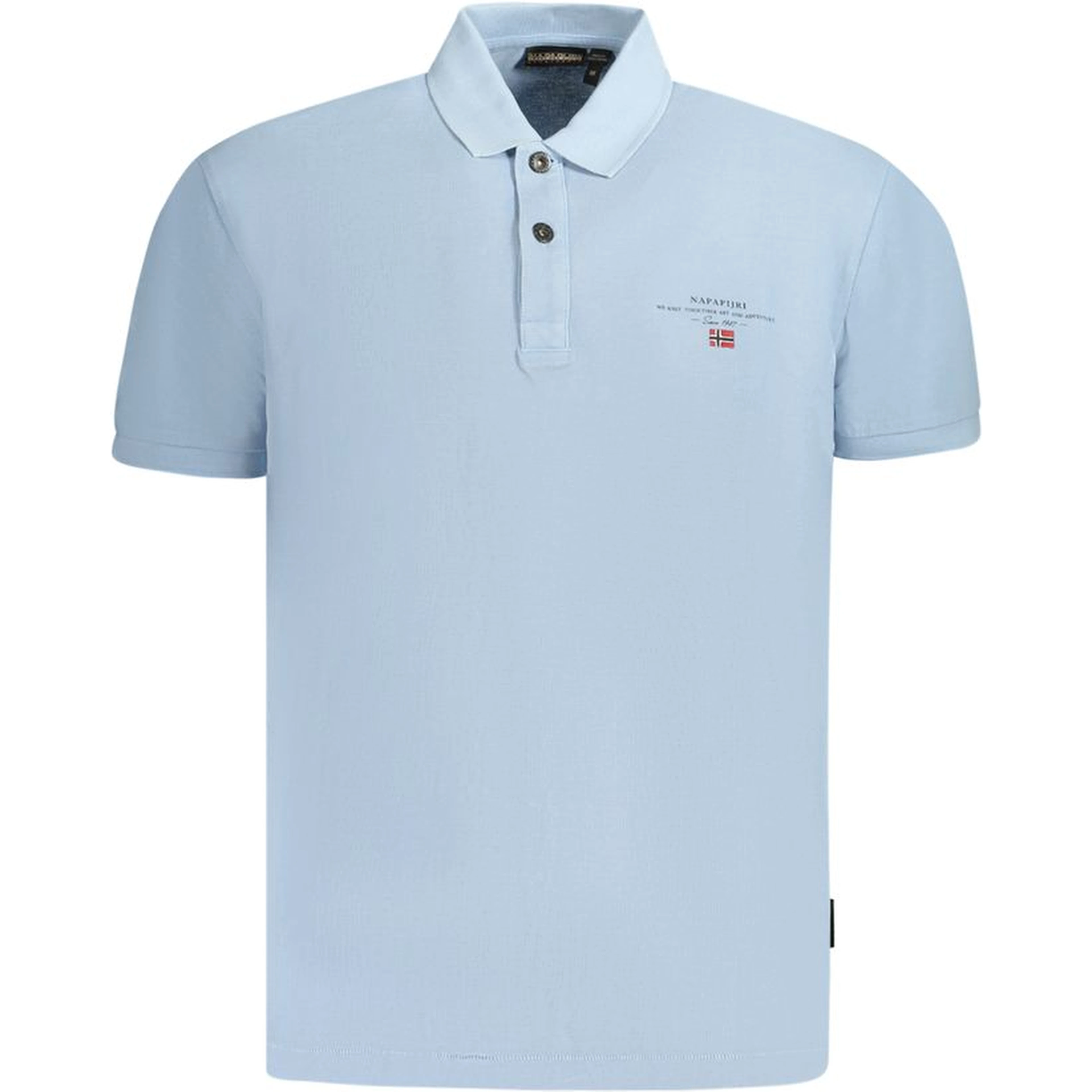 Blue Cotton Polo Shirt