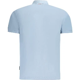 Blue Cotton Polo Shirt