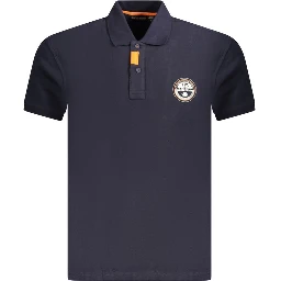Blue Cotton Polo Shirt