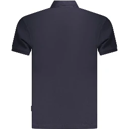Blue Cotton Polo Shirt