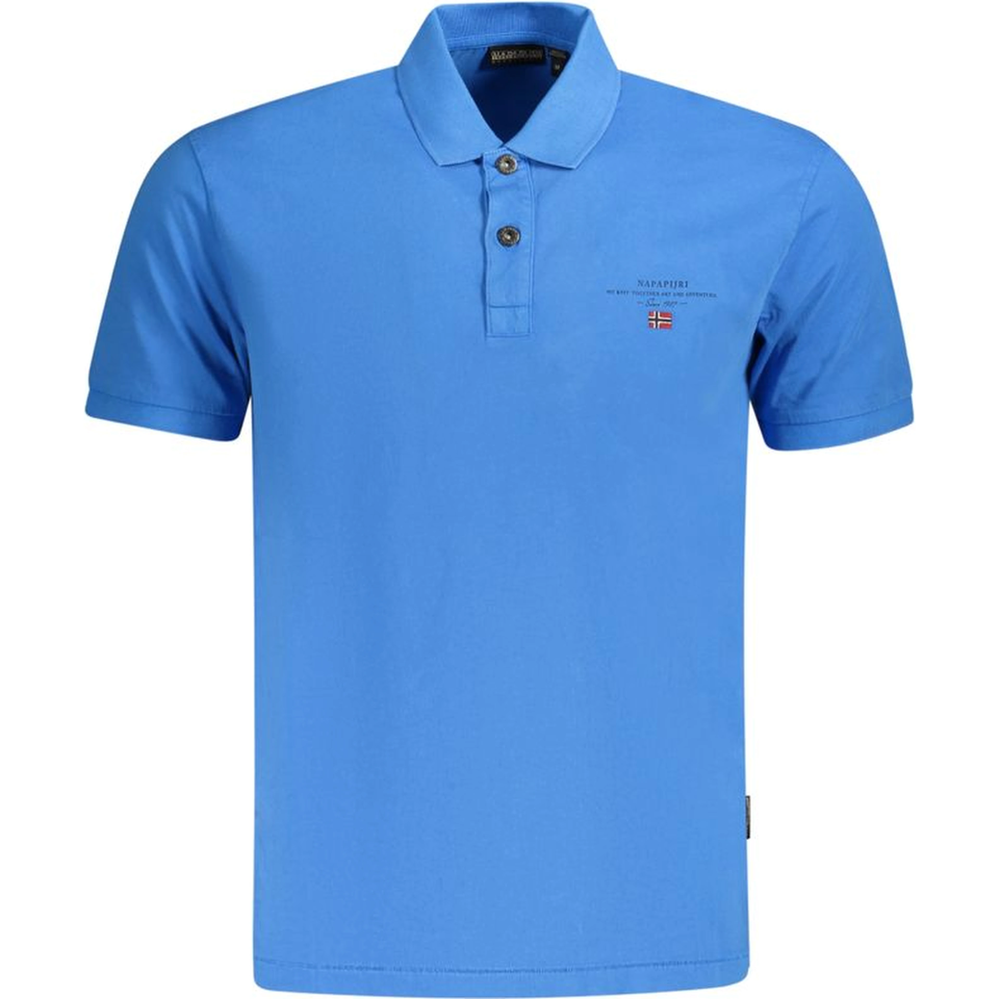 Blue Cotton Polo Shirt
