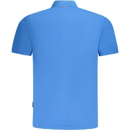 Blue Cotton Polo Shirt