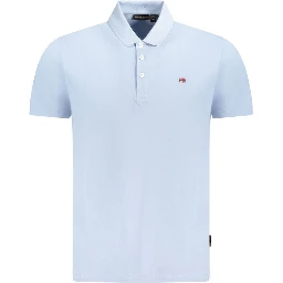 Blue Cotton Polo Shirt