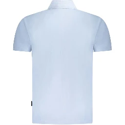 Blue Cotton Polo Shirt