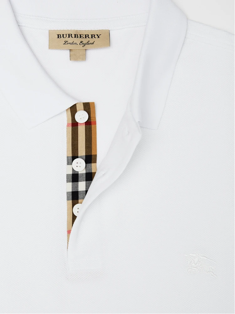White Cotton Collared Polo Shirt alternative