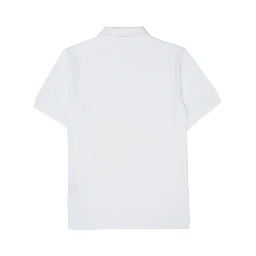 White Cotton Collared Polo Shirt