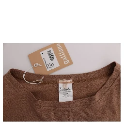 Brown Cotton Studded Sweater