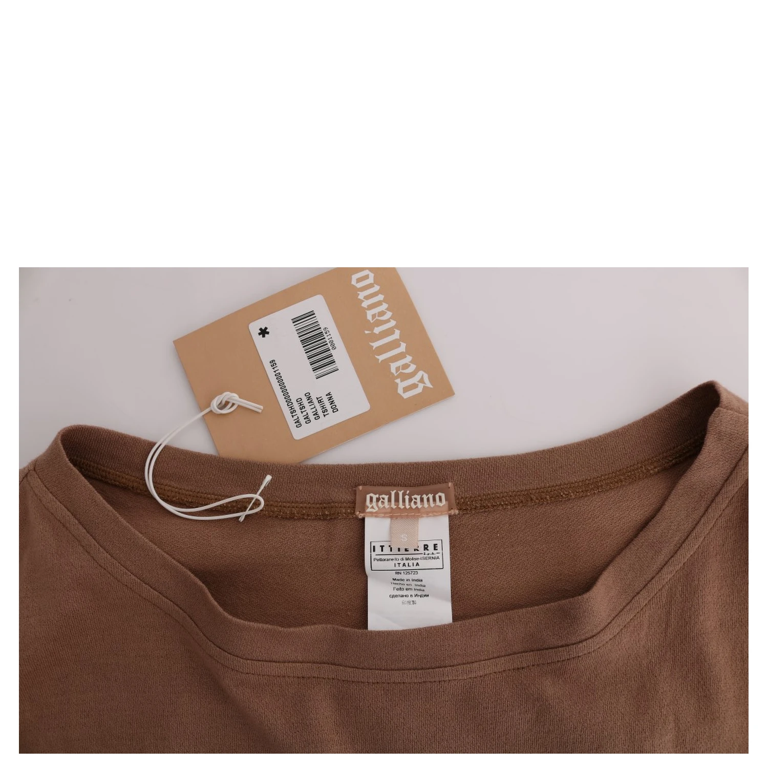 Brown Cotton Studded Sweater